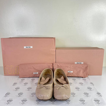 [PRE LOVED] Miu Miu Ballerina Flats in Beige Size 38.5EU