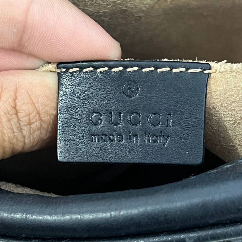 [PRE LOVED] Gucci Mini Camera Bag in Black Matelasse Leather GHWP