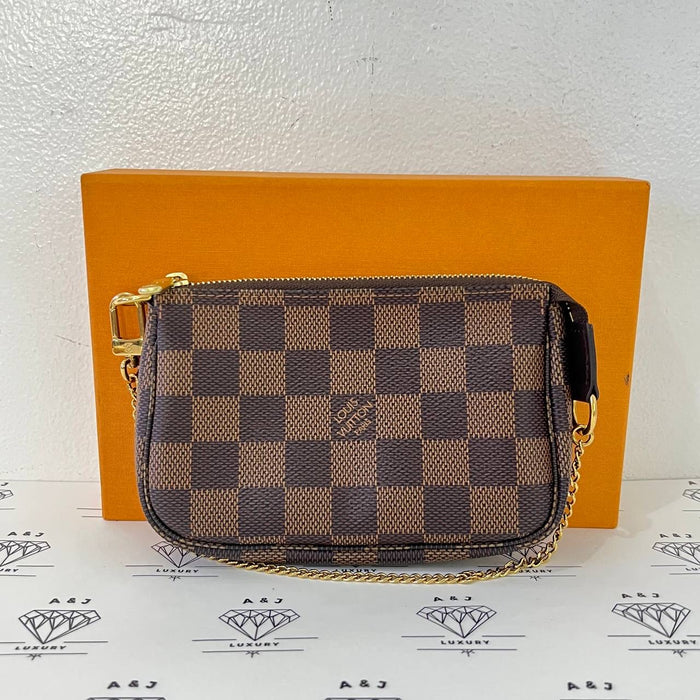 [PRE LOVED] Louis Vuitton Mini Pochette Accessoires in Damier Ebene Canvass (SF4261)