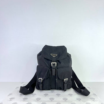[PRE LOVED] Prada Vintage Nylon Backpack in Black SHW