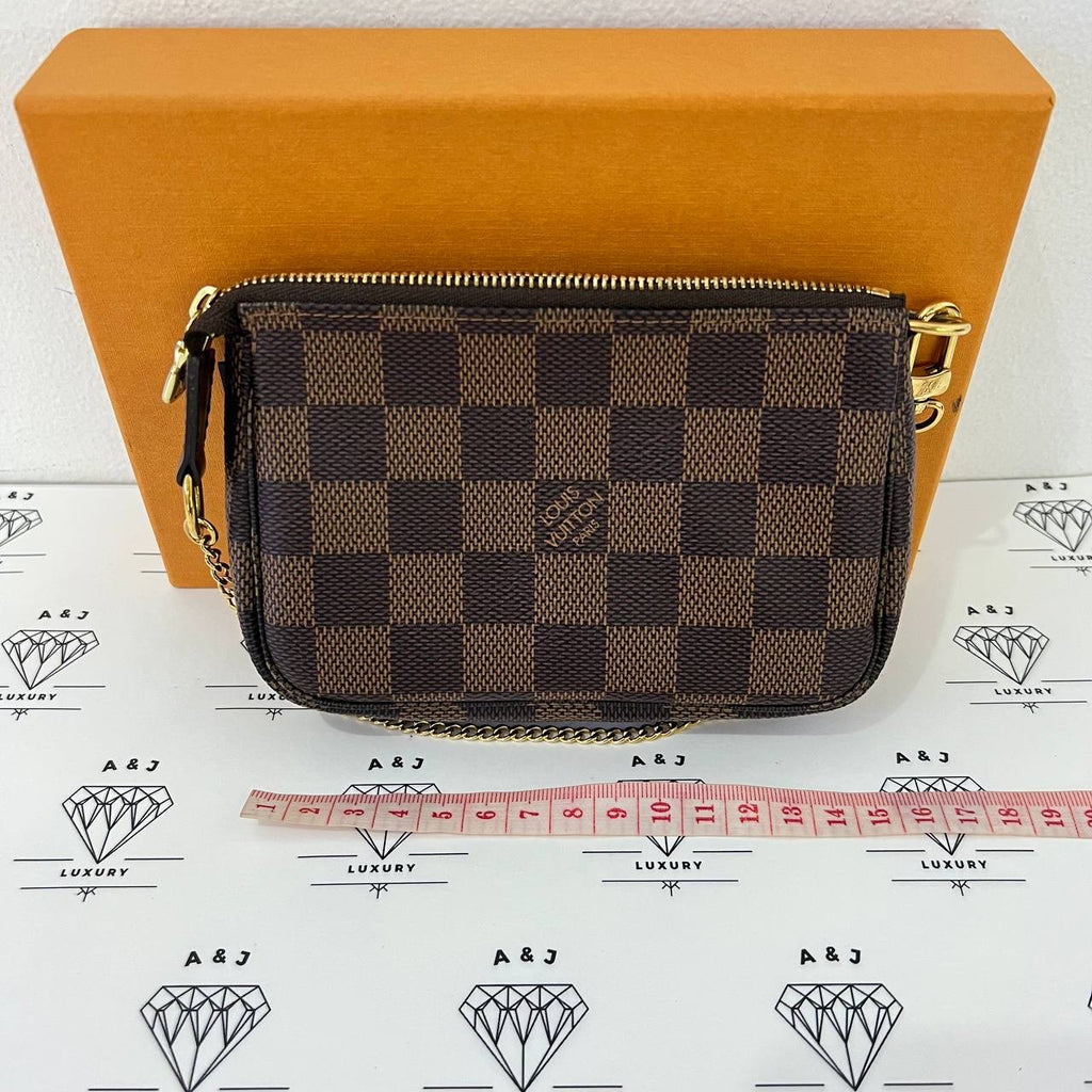 [PRE LOVED] Louis Vuitton Mini Pochette Accessoires in Damier Ebene Canvass (SF4261)