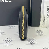 [BRAND NEW] Chanel Zippy Cardholder in Black Caviar GHW (microchipped)