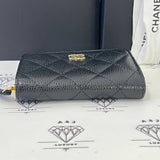 [BRAND NEW] Chanel Zippy Cardholder in Black Caviar GHW (microchipped)