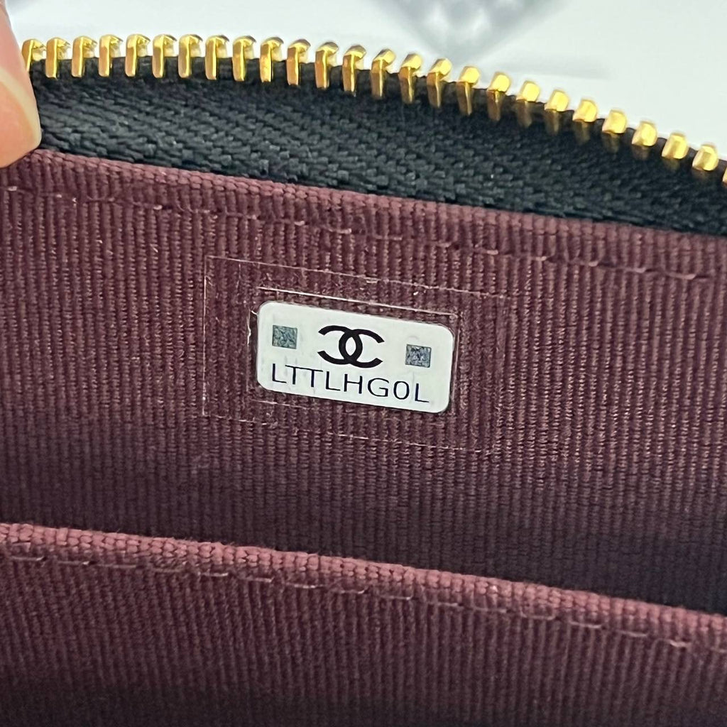 [BRAND NEW] Chanel Zippy Cardholder in Black Caviar GHW (microchipped)