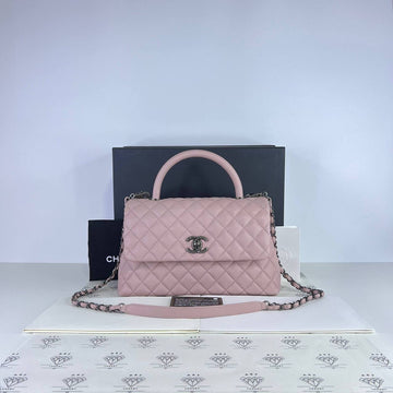 [PRE LOVED] Chanel Large Coco Handle in Pink Caviar Leather RHW (Series 23)