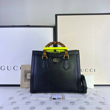 [PRE LOVED] Gucci Small Diana Tote Bag in Black GHW
