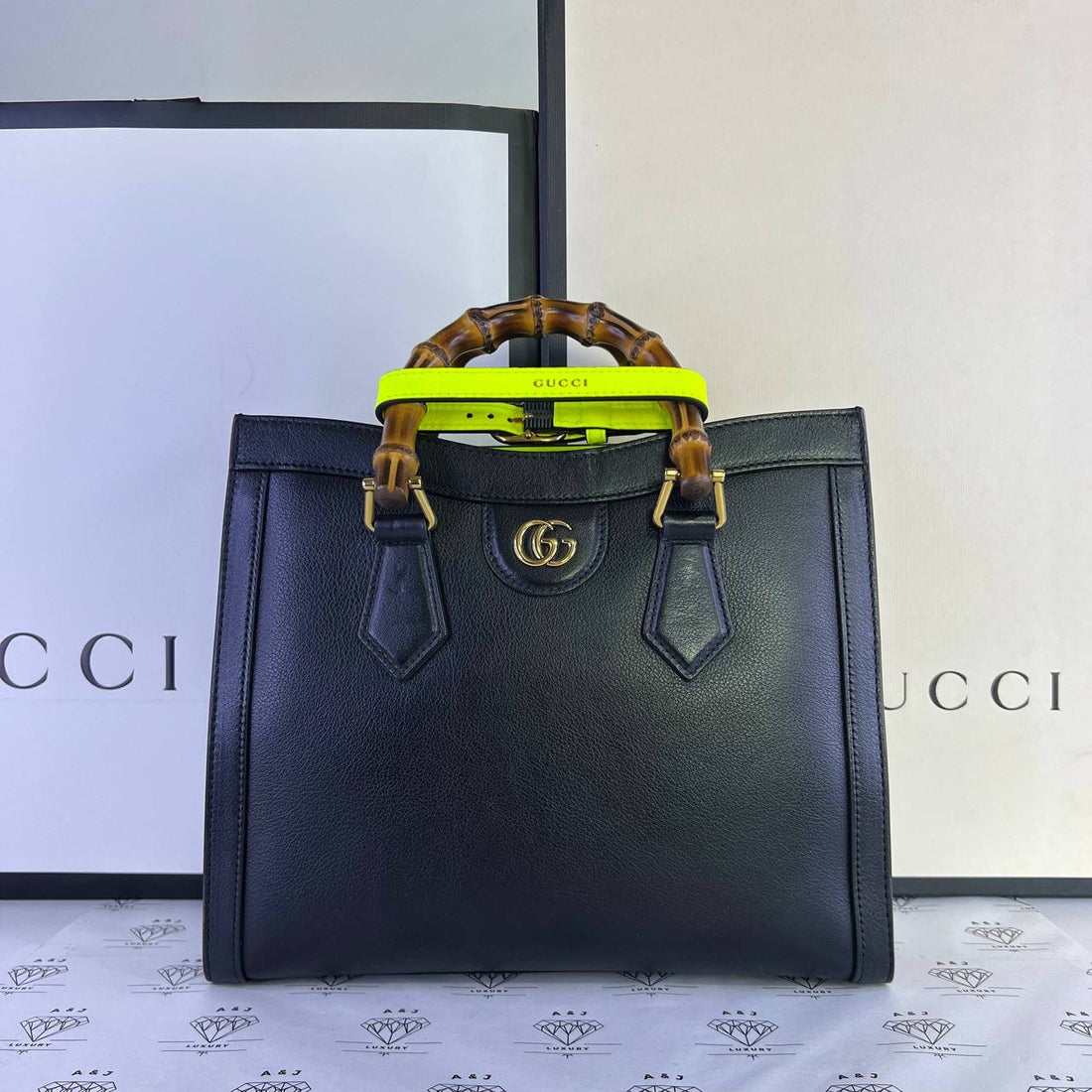 [PRE LOVED] Gucci Small Diana Tote Bag in Black GHW