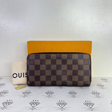 [PRE LOVED] Louis Vuitton Zippy Long Wallet in Damier Ebene Canvass Rose Ballerine (GI3188)