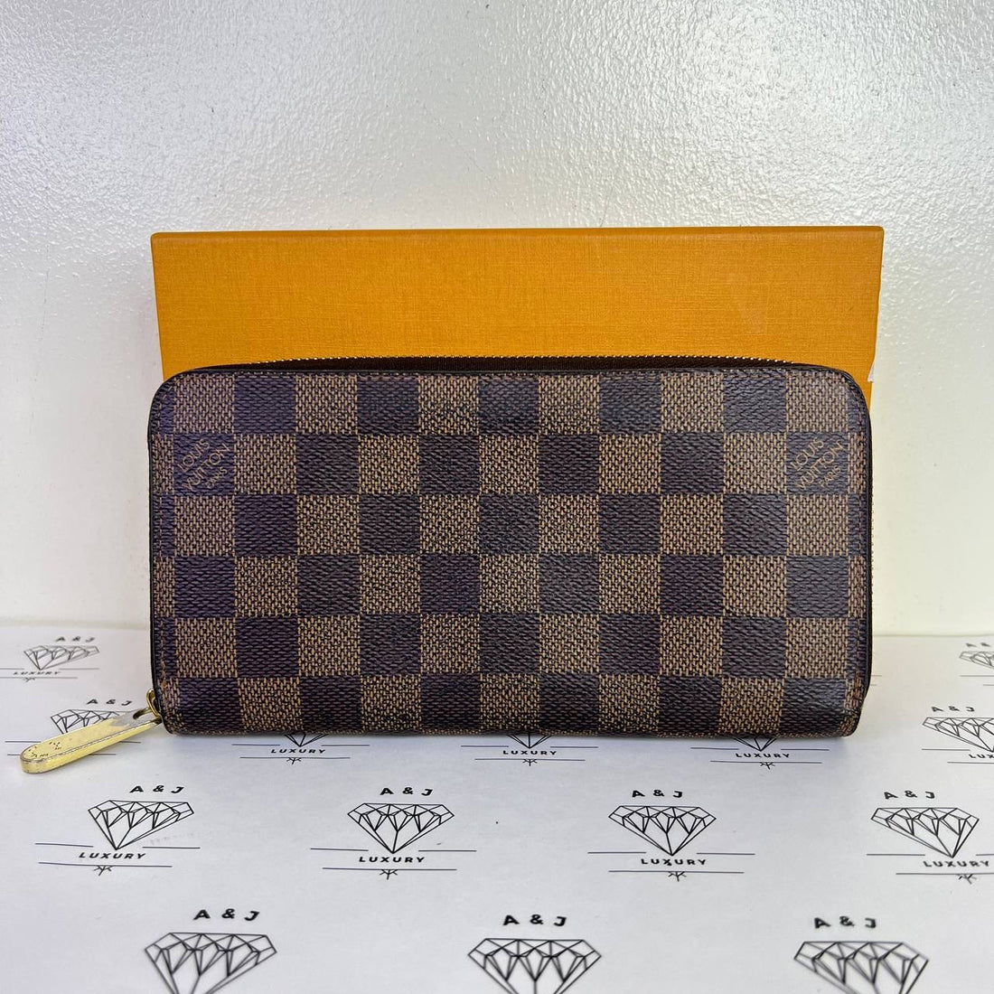 [PRE LOVED] Louis Vuitton Zippy Long Wallet in Damier Ebene Canvass Rose Ballerine (GI3188)