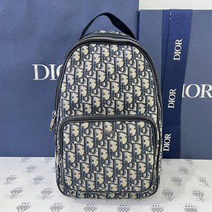 [PRE LOVED] Christian Dior Mini Rider Sling Bag in Blue Oblique Canvass (2023)