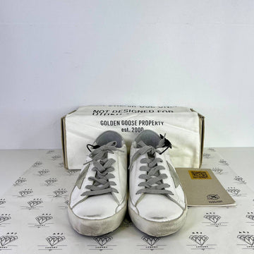 [PRE LOVED] Golden Goose Superstar with Silver Heel Tab in Size 37