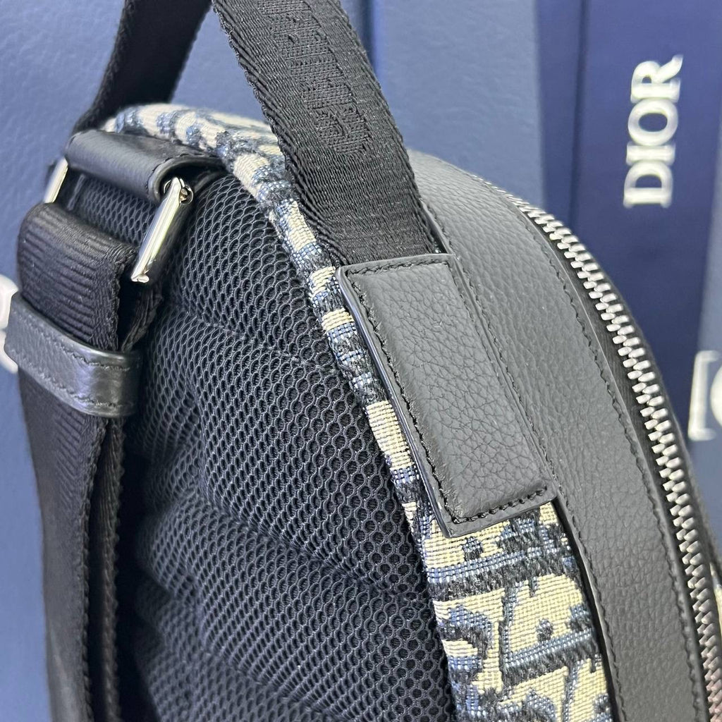 [PRE LOVED] Christian Dior Mini Rider Sling Bag in Blue Oblique Canvass (2023)