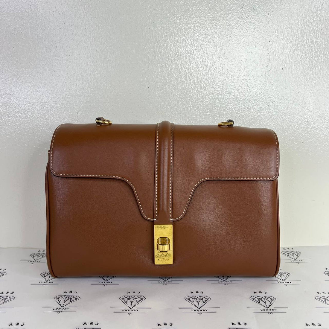 [PRE LOVED] Celine Teen Soft 16 in Tan Smooth Calfskin Leather GHW