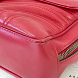 [PRE LOVED] Gucci Marmont Top Handle Bag in Red Matelasse Leather GHW