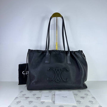 [PRE LOVED] Celine Triomphe Cabas Drawstring Tote in Black