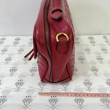 [PRE LOVED] Gucci Marmont Top Handle Bag in Red Matelasse Leather GHW