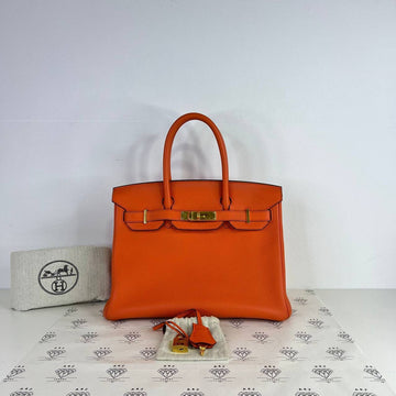 [PRE LOVED] Hermes Birkin 30 Retourne in Capucine Togo Leather GHW (Stamp A - 2017)