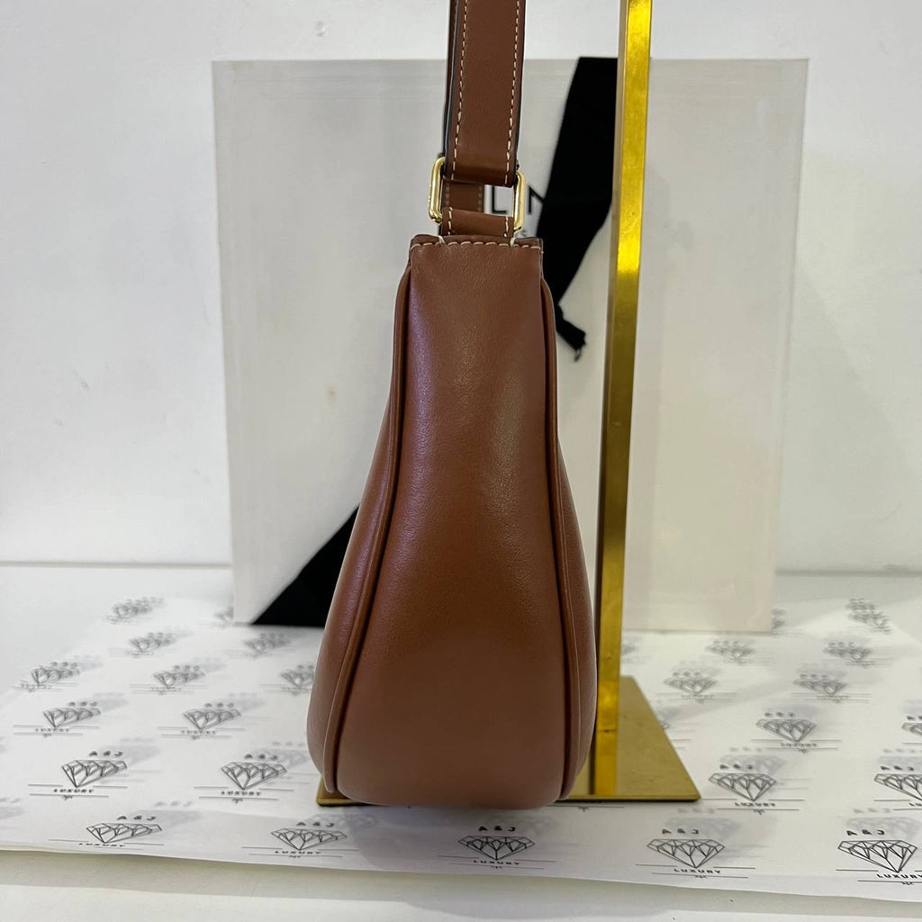 [PRE LOVED] Celine Medium Ava Triomphe Bag in Tan Smooth Calfskin Leather GHW