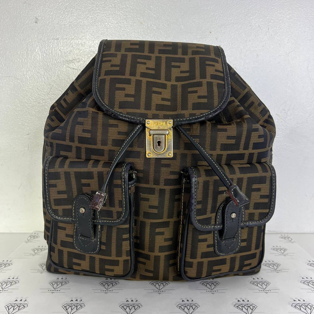[PRE LOVED] Fendi Zucca Backpack in Brown GHW