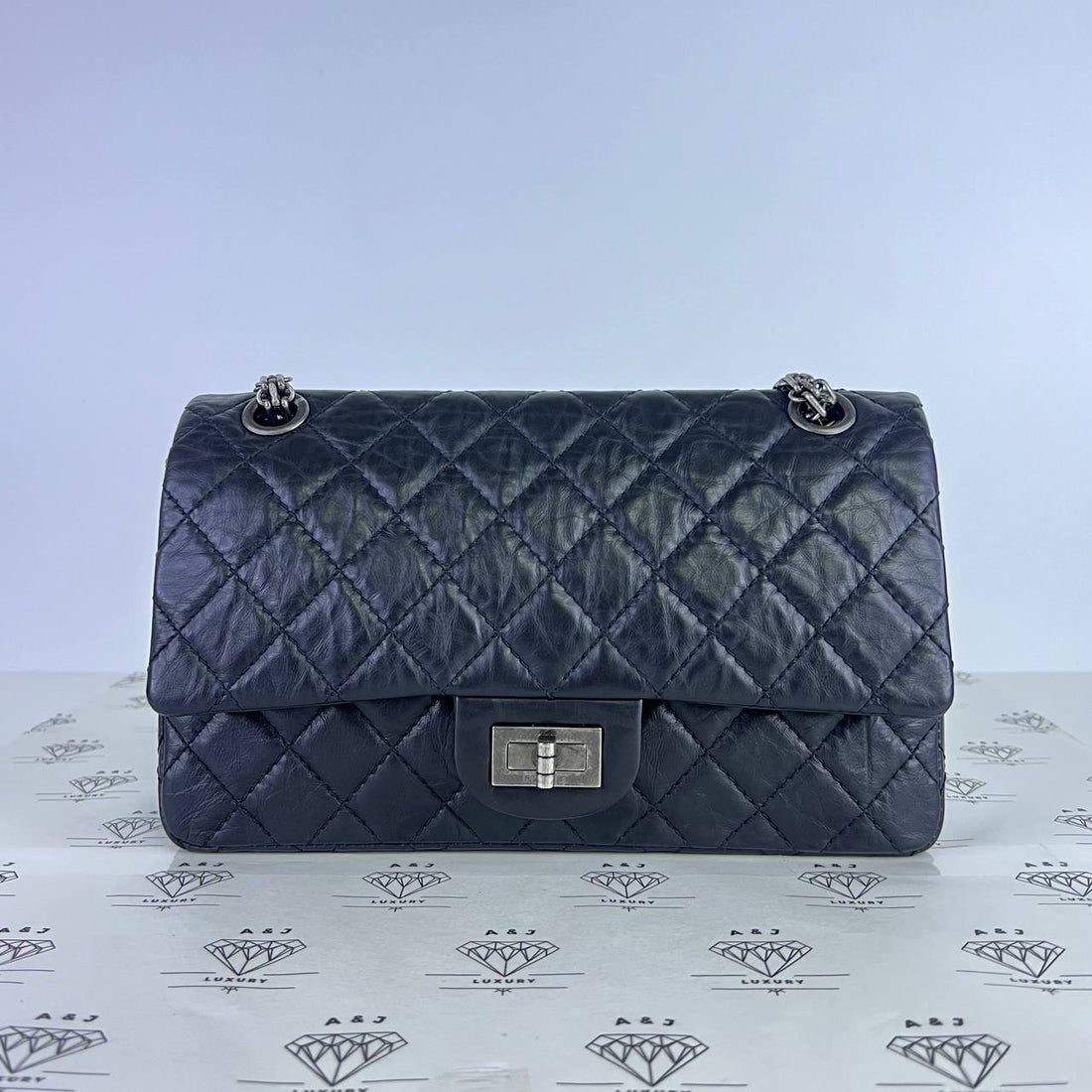 [PRE LOVED] Chanel Small Reissue 225 in Black Crinkled Calfskin Leather RHW (Series 13)