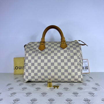 [PRE LOVED] Louis Vuitton Speedy 30 in Damier Azur Canvass (DU1100)
