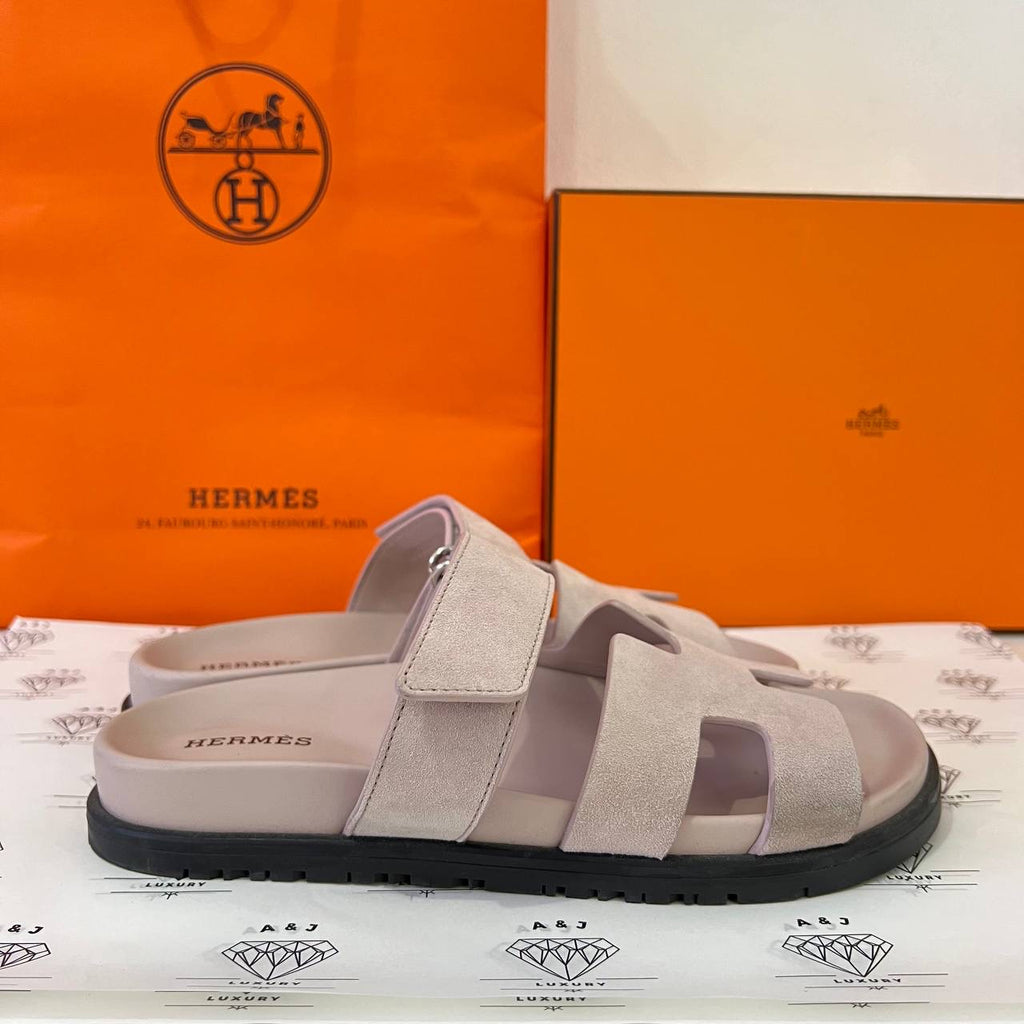 [PRE LOVED] Hermes Chypre Sandals in Rose Porcelaine Size 36.5EU