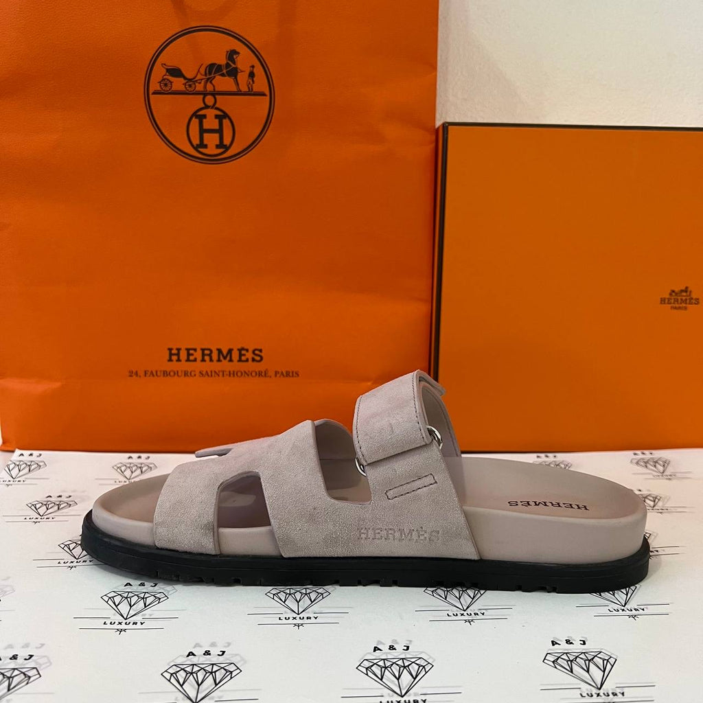 [PRE LOVED] Hermes Chypre Sandals in Rose Porcelaine Size 36.5EU