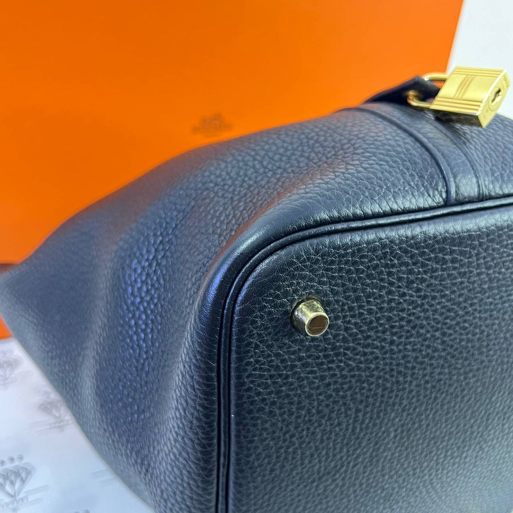 [PRE LOVED] Hermes Picotin Lock 22 in Noir Clemence Leather GHW (Stamp Y - 2020)