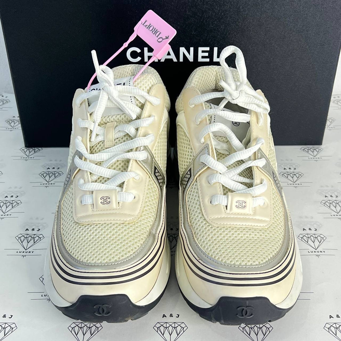 [PRE LOVED] Chanel Trainer Sneakers in White Size 38.5EU
