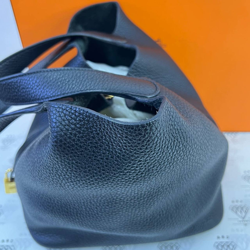 [PRE LOVED] Hermes Picotin Lock 22 in Noir Clemence Leather GHW (Stamp Y - 2020)