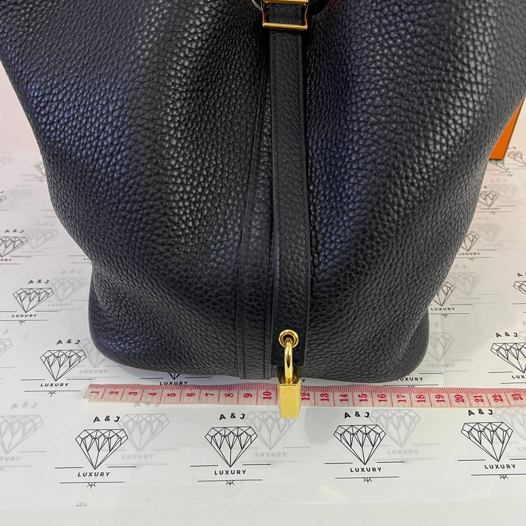 [PRE LOVED] Hermes Picotin Lock 22 in Noir Clemence Leather GHW (Stamp Y - 2020)