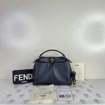[PRE LOVED] Fendi Mini Peekaboo in Black Calfskin GHW