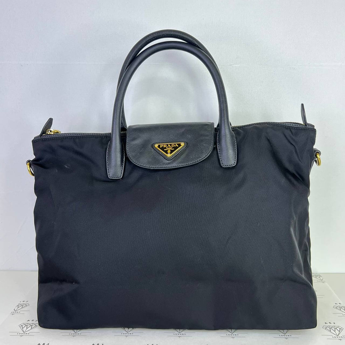 [PRE LOVED] Prada Tessuto Nylon Tote in Black GHW