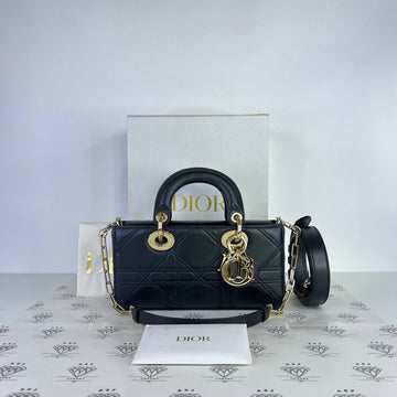 [PRE LOVED] Christian Dior Small D-joy in Black Cannage Lambskin GHW (2024)