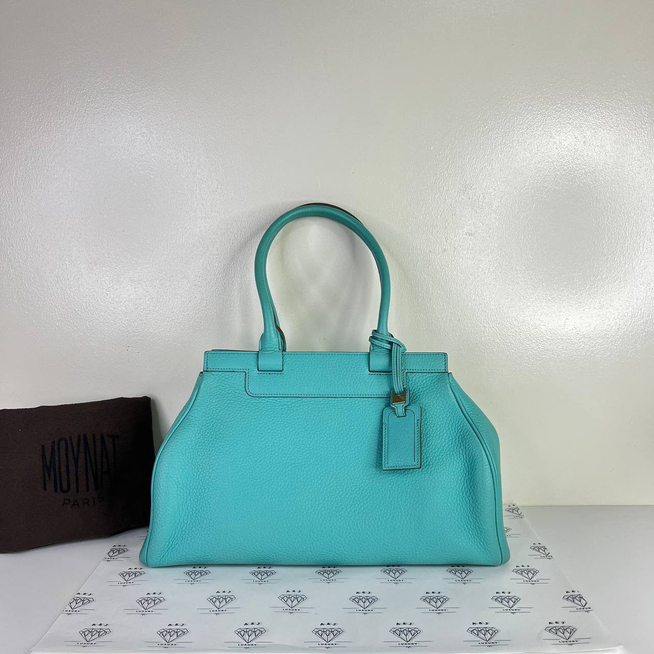 [PRE LOVED] Moynat Pauline Tote in Blue Taurillon Leather SHW