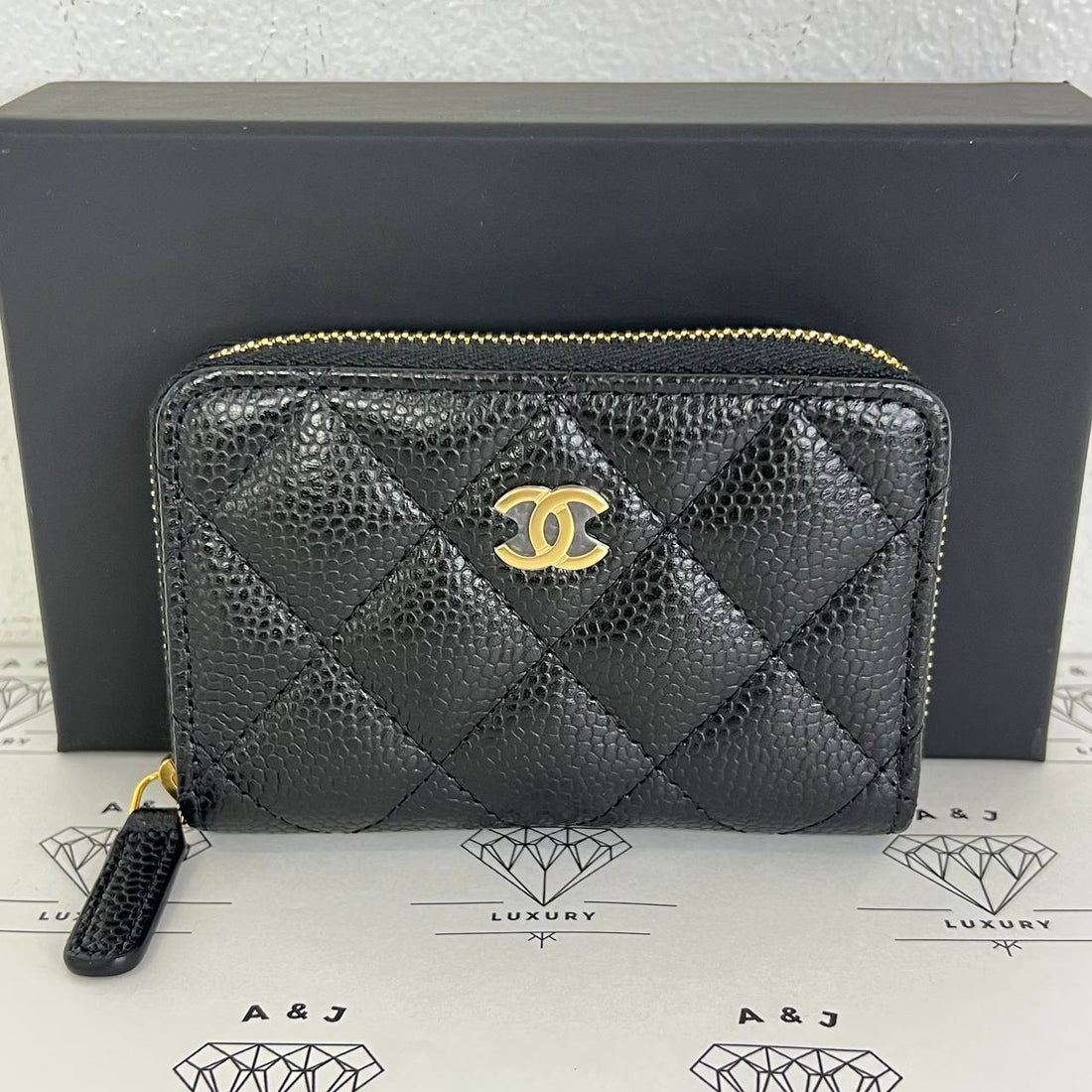 [PRE LOVED] Chanel Zippy Coin Purse in Black Caviar GHW (microchipped)