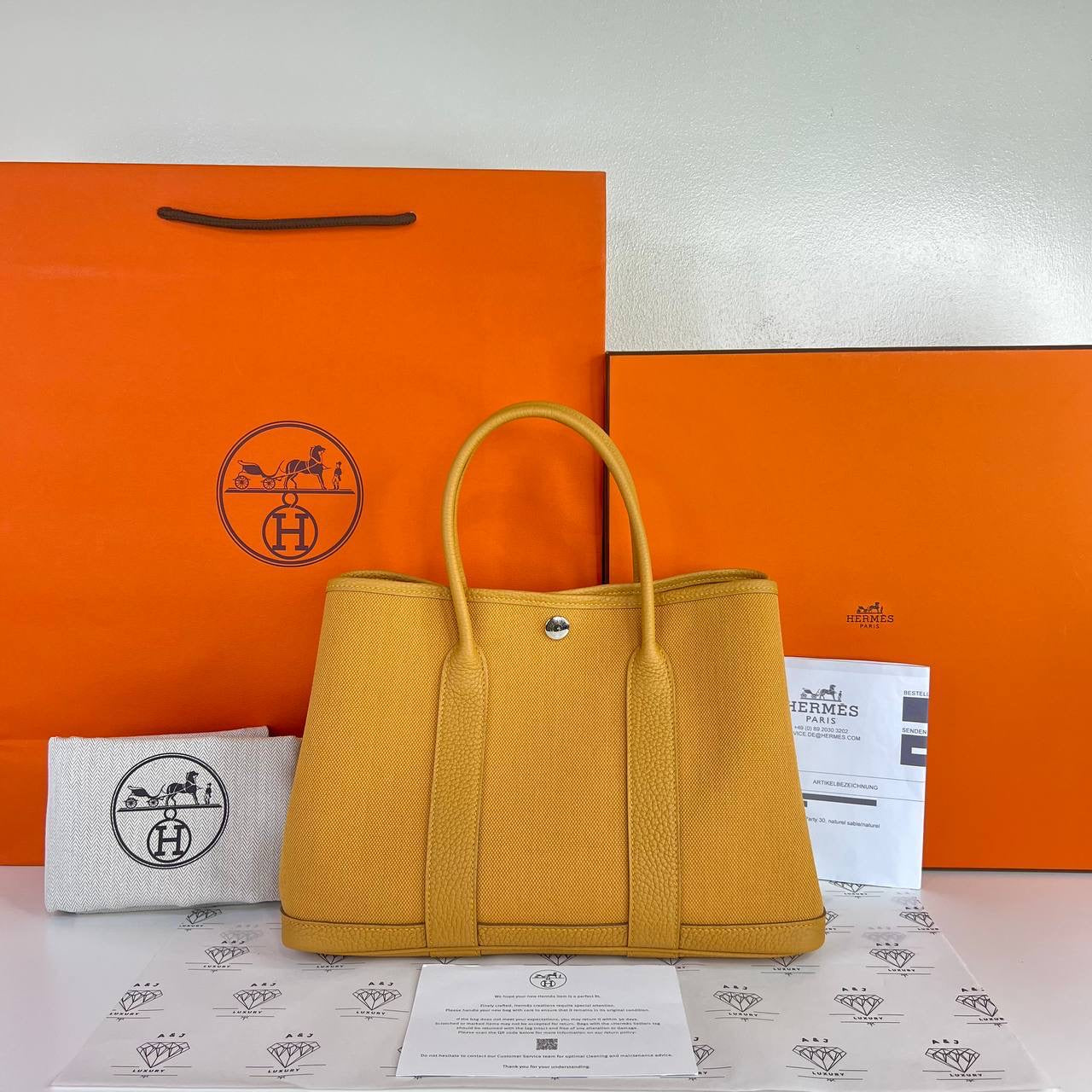 [BRAND NEW] Hermes Garden Party Tote (GPT) 30 in Naturel Sable Canvass PHW (Stamp K - 2025)
