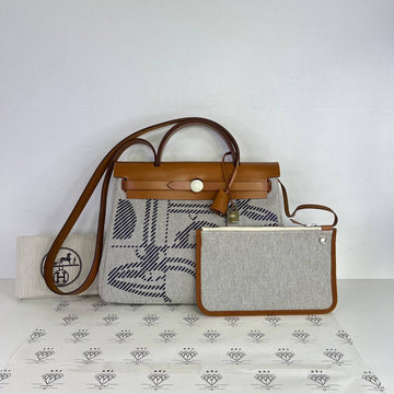 [PRE LOVED] Hermes Herbag 31 Brides De Gala Print in Vache Hunter Leather PHW (Stamp U - 2022)