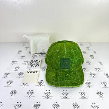 [PRE LOVED] Loewe Patch Cap in Green Flocked Denim
