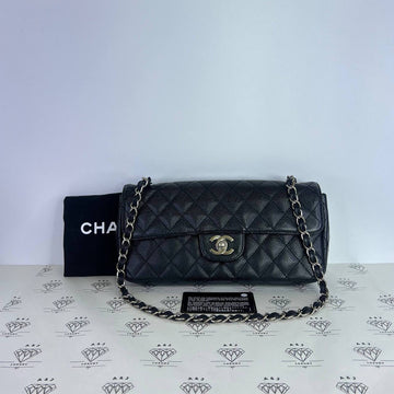[PRE LOVED] Chanel East West Flap Bag in Black Caviar SHW (Series 10)