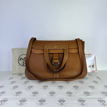 [PRE LOVED] Hermes Halzan 31 in Gold Clemence PHW (Stamp X - 2016)