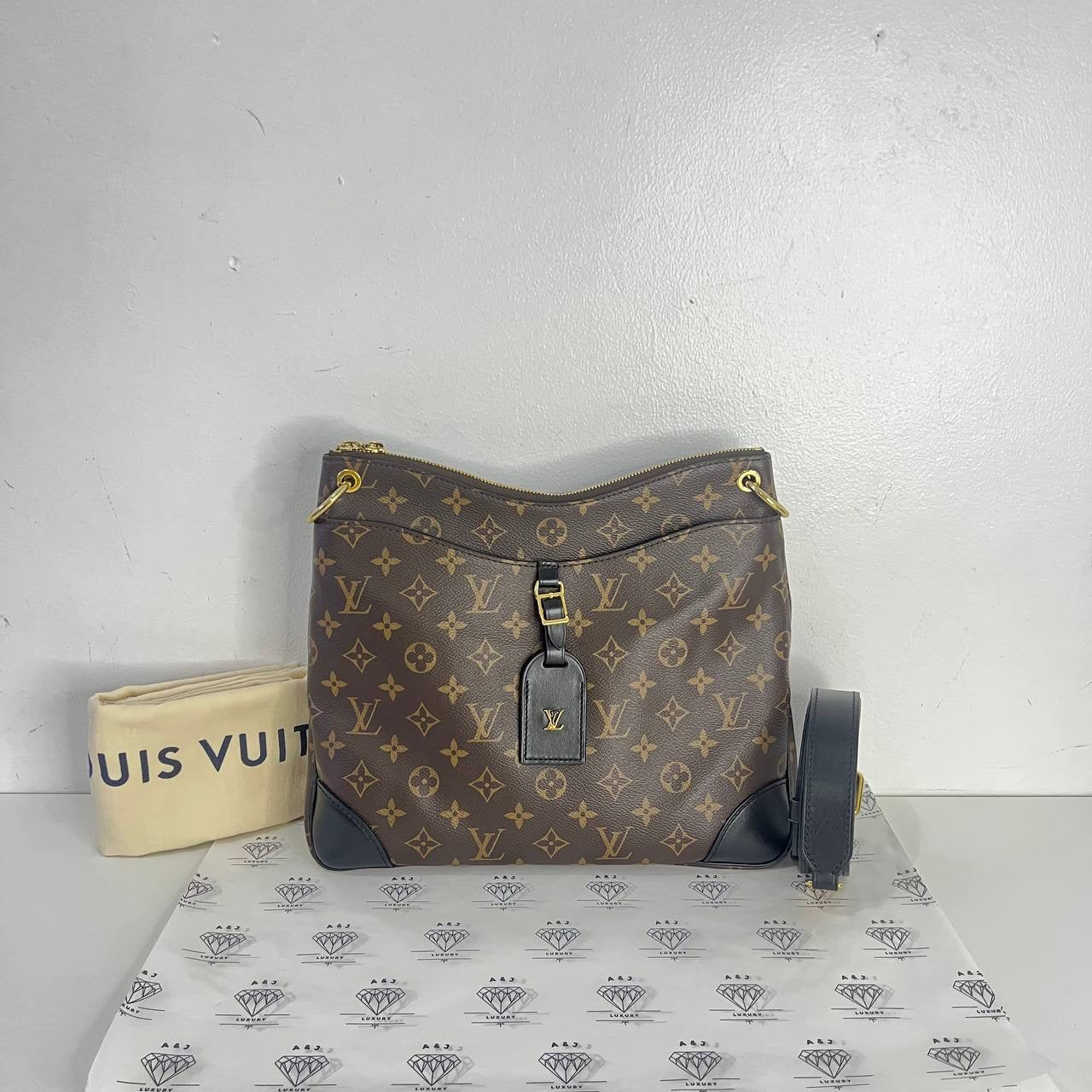 [PRE LOVED] Louis Vuitton Odeon PM in Monogram Canvass Noir interior (AH2270)