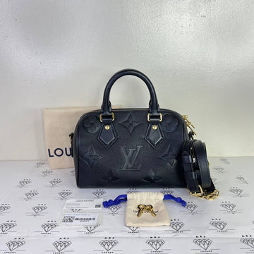 [PRE LOVED] Louis Vuitton Speedy Bandouliere 20 in Noir Empreinte Leather GHW (microchipped)