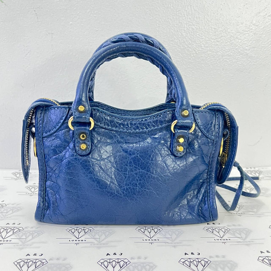 [PRE LOVED] Balenciaga Nano Classic City in Blue GHW