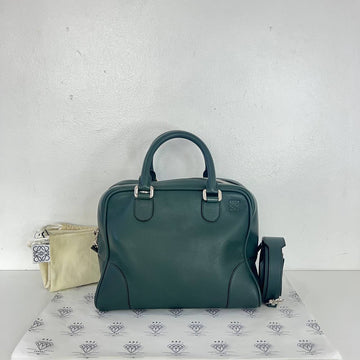 [PRE LOVED] Loewe Amazona Top Handle Bag in Green SHW