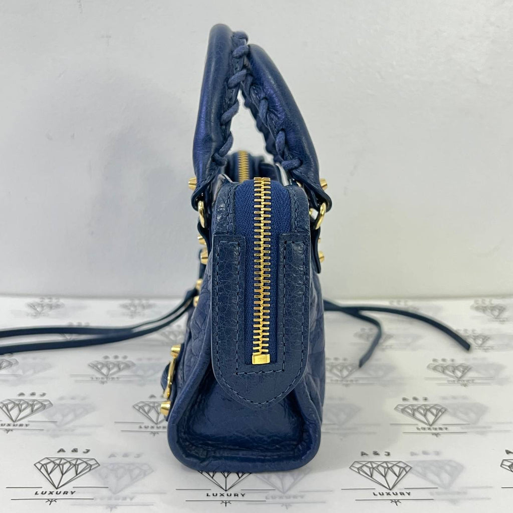 [PRE LOVED] Balenciaga Nano Classic City in Blue GHW