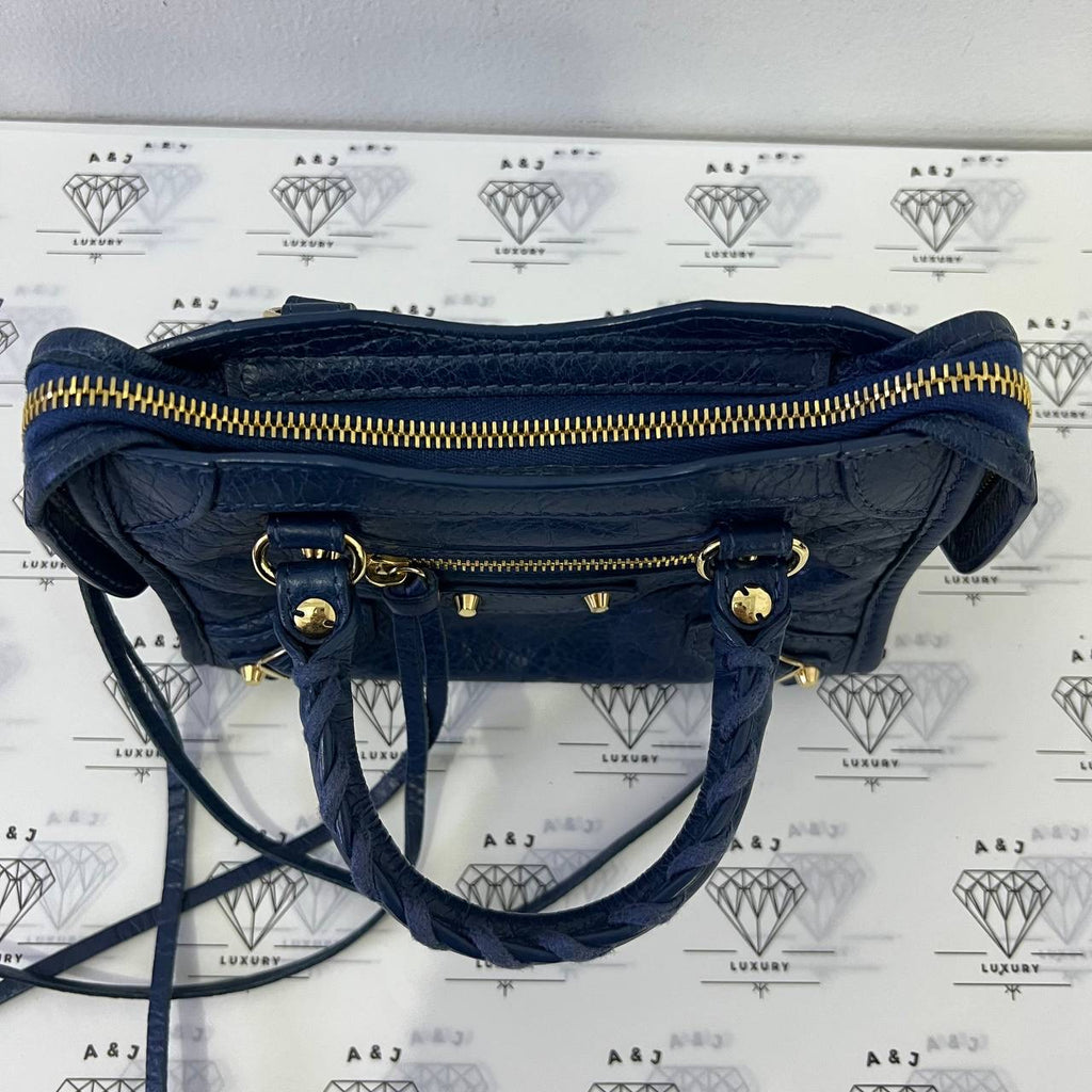 [PRE LOVED] Balenciaga Nano Classic City in Blue GHW