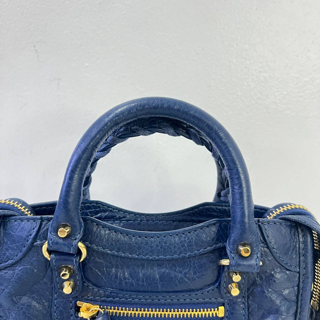 [PRE LOVED] Balenciaga Nano Classic City in Blue GHW