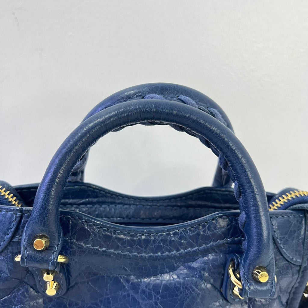 [PRE LOVED] Balenciaga Nano Classic City in Blue GHW