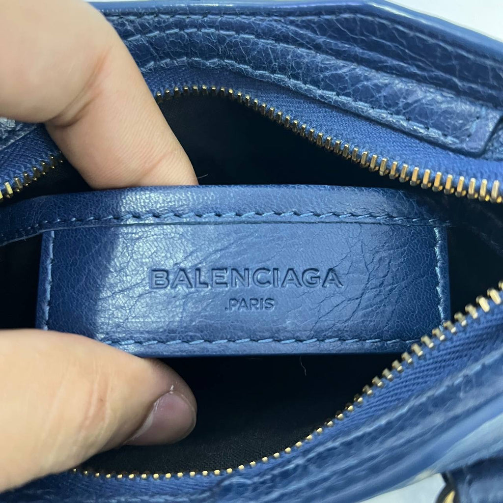 [PRE LOVED] Balenciaga Nano Classic City in Blue GHW